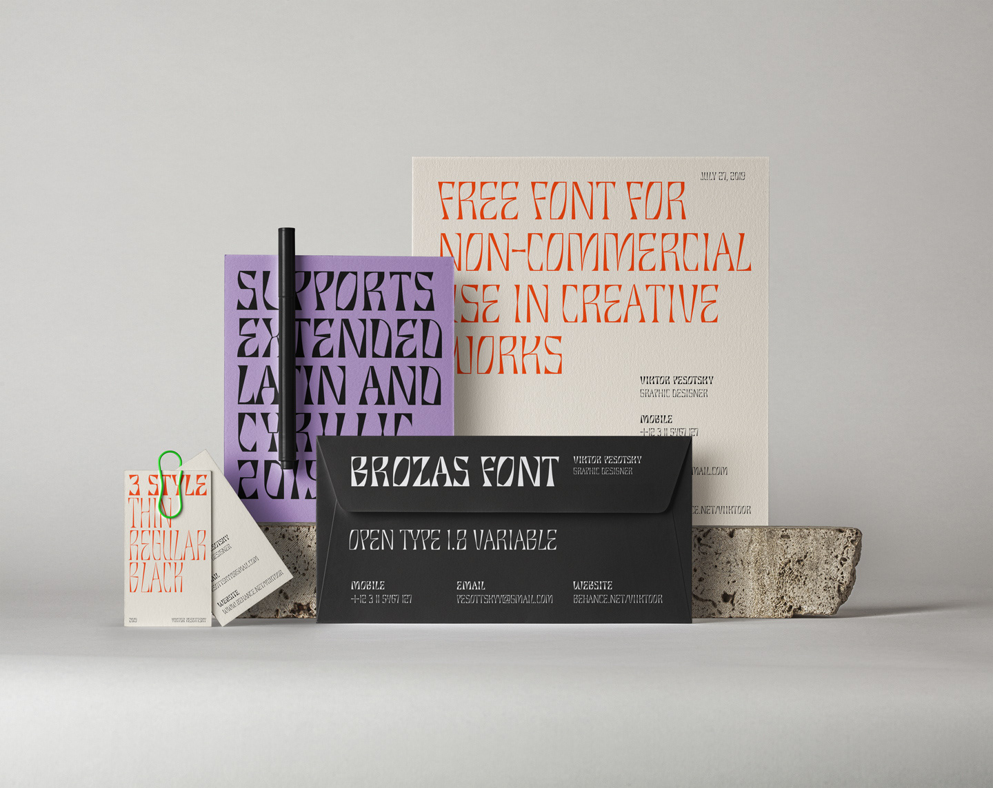 Example font BROZAS #4