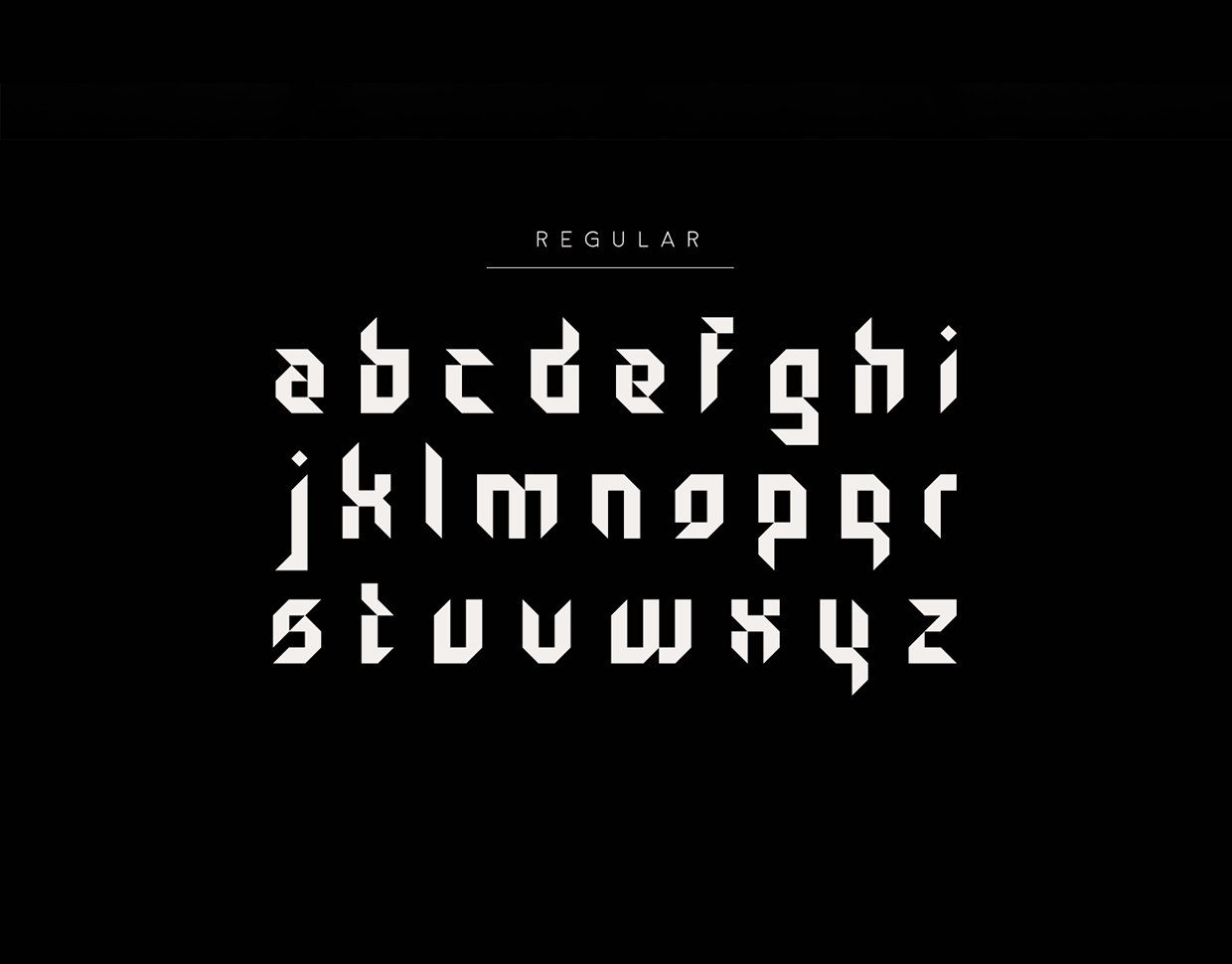 Example font Gothic Tangram #3
