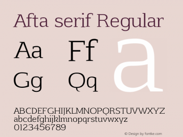 Example font Afta Serif #2