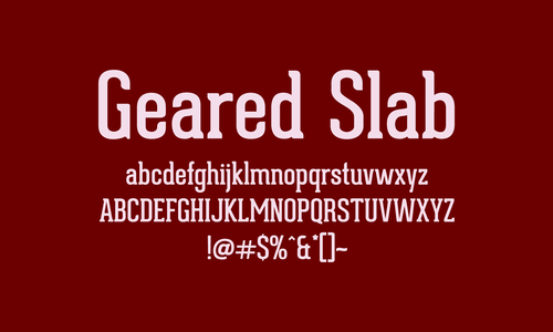 Example font Geared Slab #2