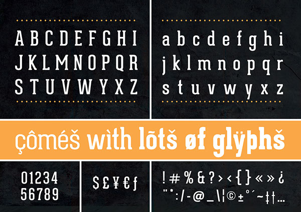 Example font Geared Slab #3