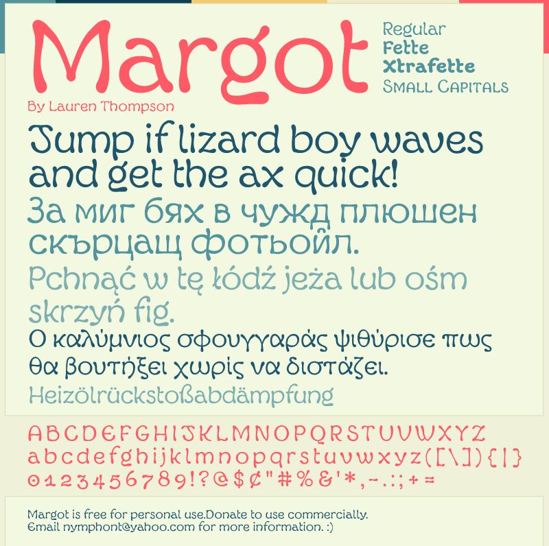 Example font Margot #3