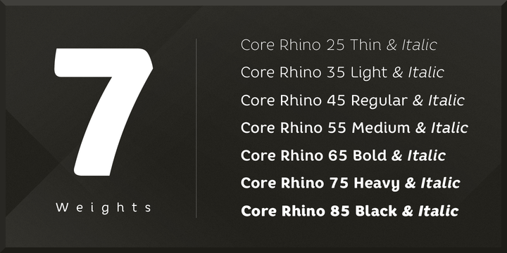 Example font Core Rhino #2