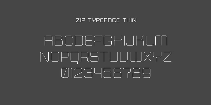 Example font Zip Typeface #2