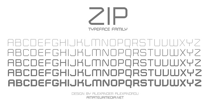 Example font Zip Typeface #3