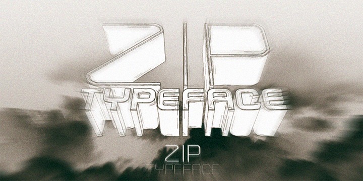 Example font Zip Typeface #4