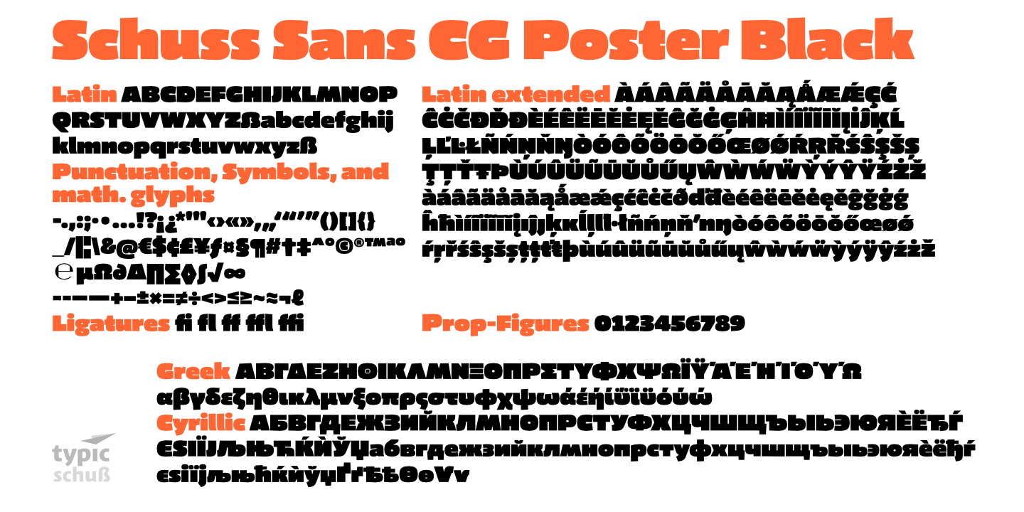 Example font Schuss Sans CG Poster #12