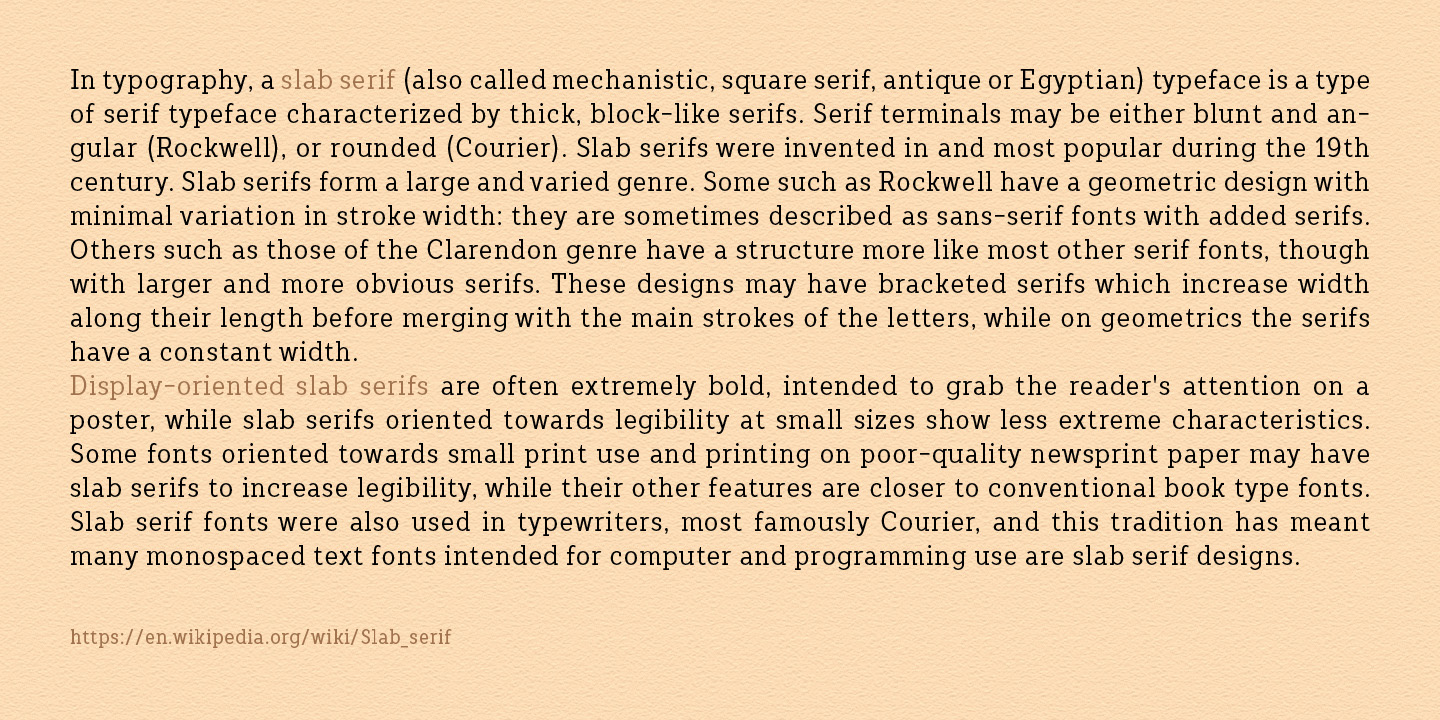 Example font TT Slabs Condensed #9
