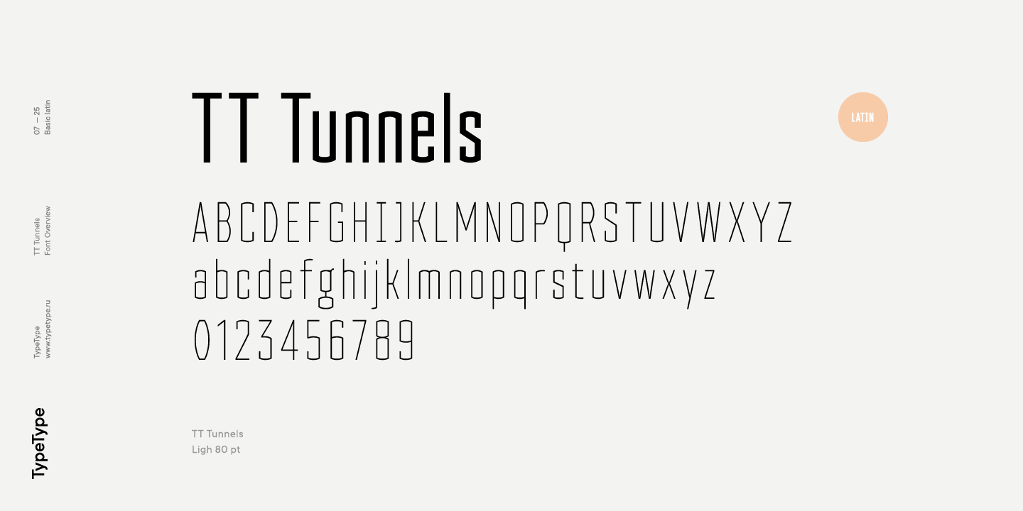 Example font TT Tunnels #7