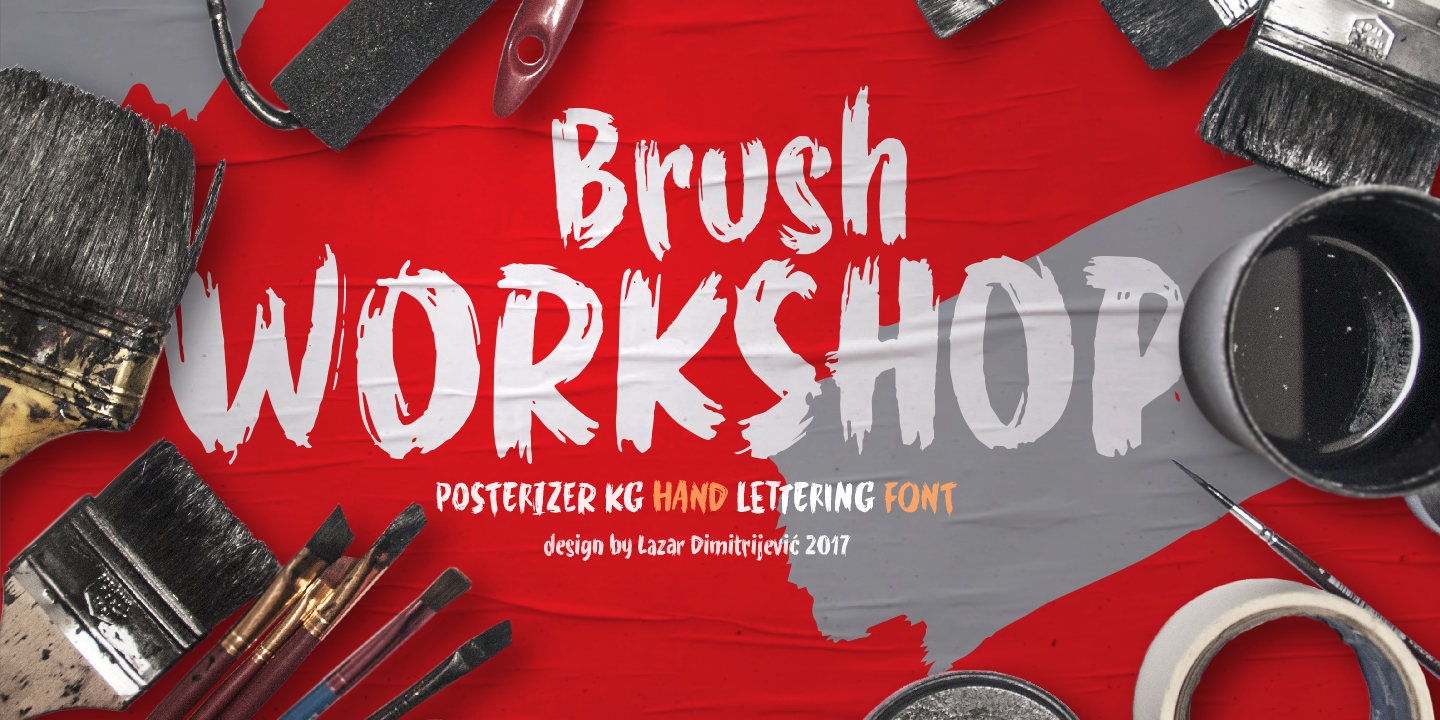 Example font WORKSHOP Brush #2