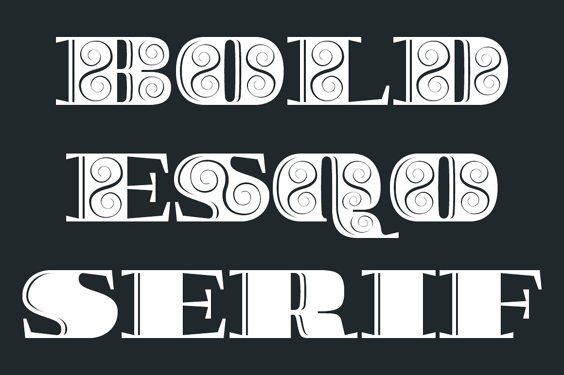 Example font Boldesqo Serif 4F #2