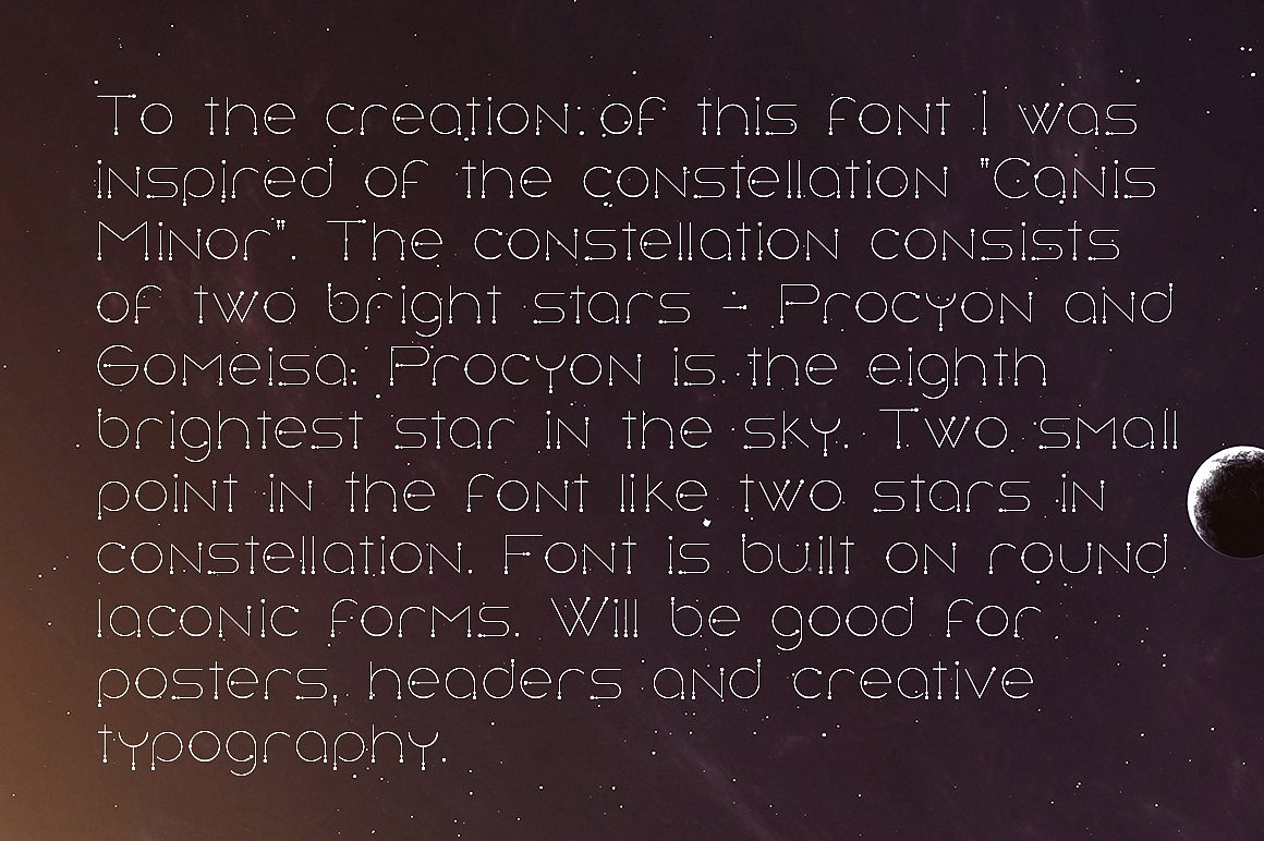 Example font Canis Minor #3