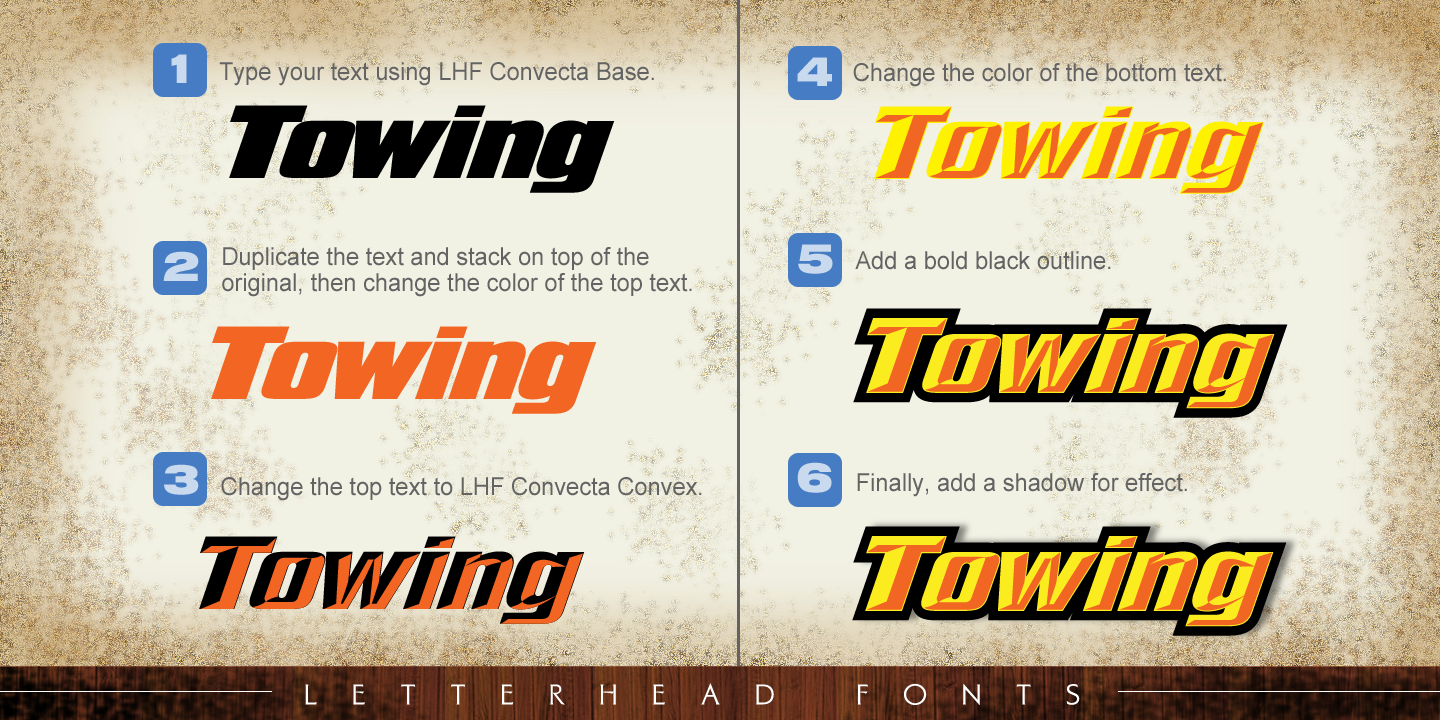 Example font LHF Convecta #2