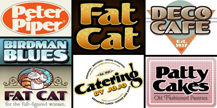 Example font LHF Fat Cat #2