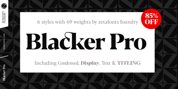 Example font Blacker Pro #5
