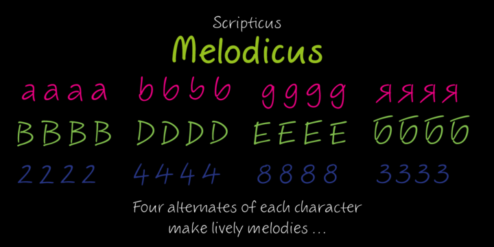 Example font ALS Scripticus #5
