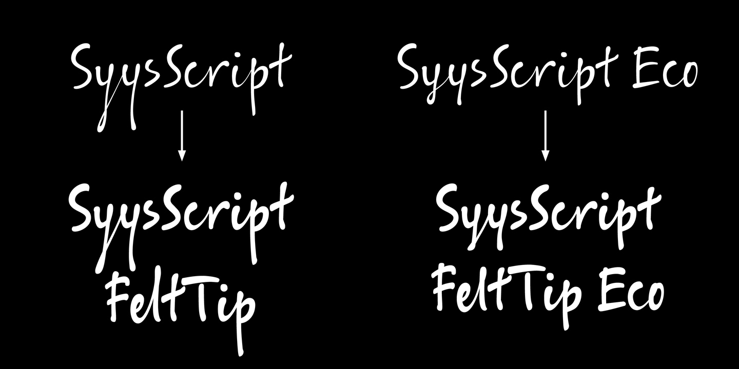 Example font ALS SyysScript #2