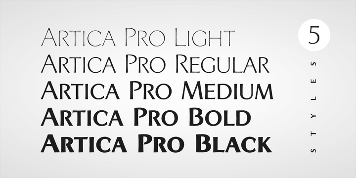 Example font Artica Pro #4