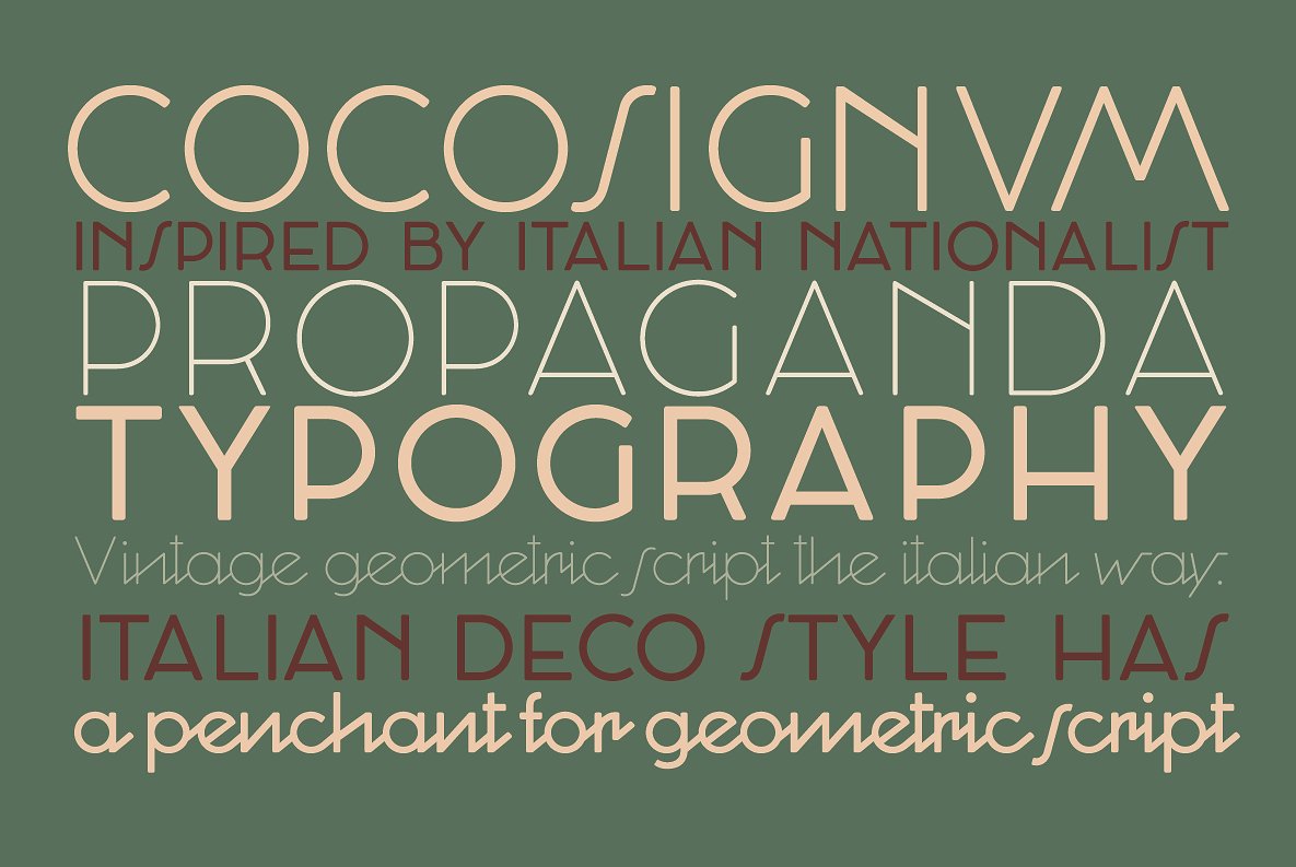 Example font Cocosignum Corsivo #3