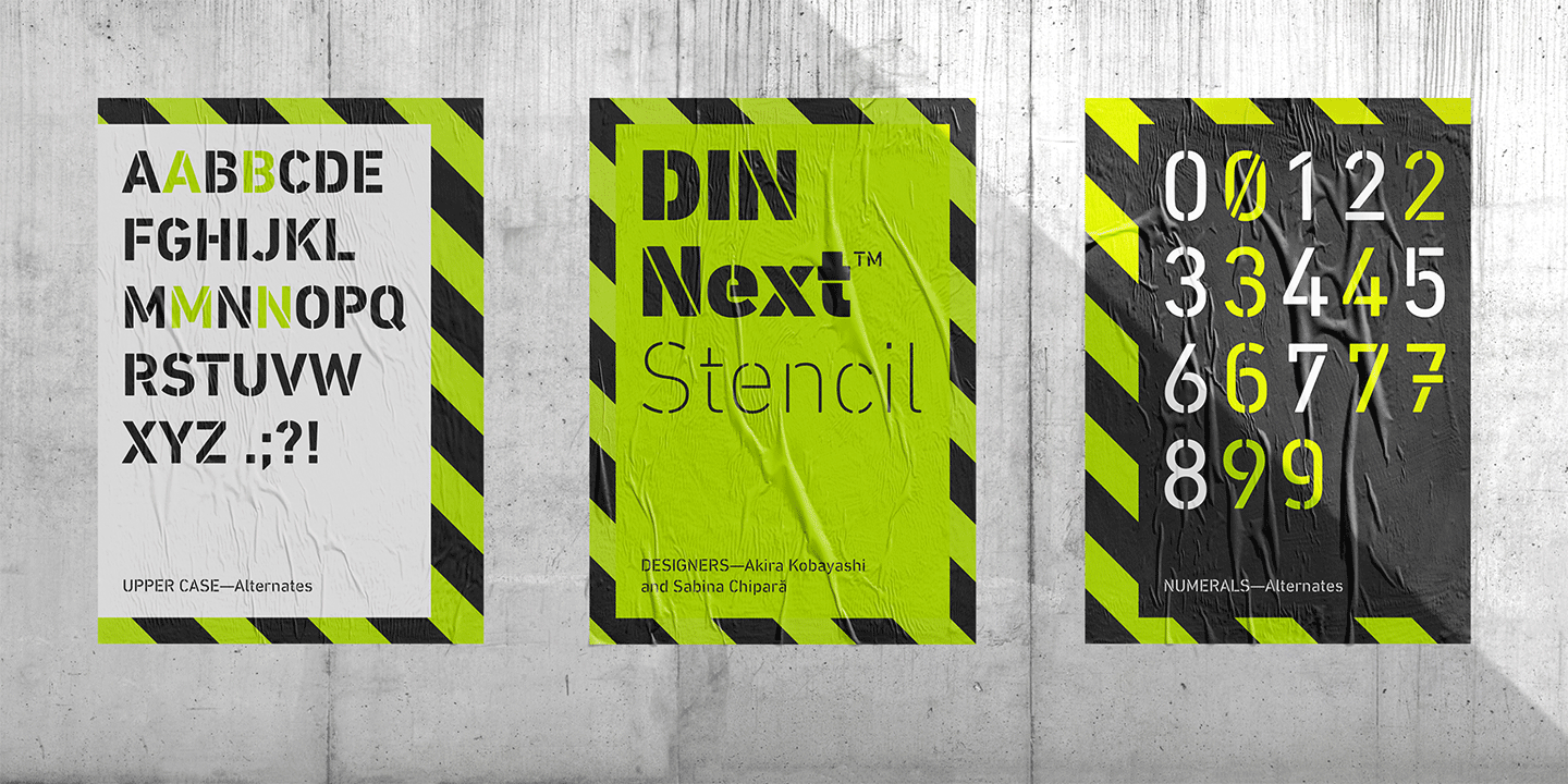 Example font DIN Next Stencil #5