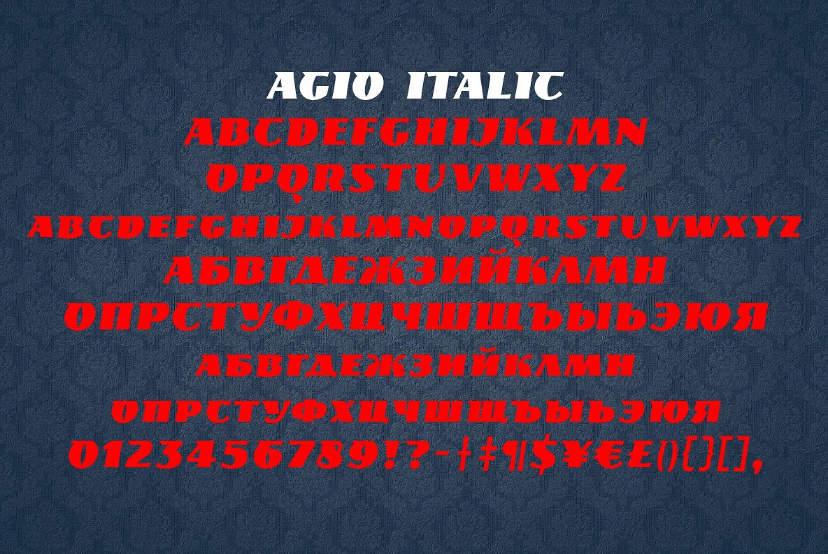 Example font Agio #3