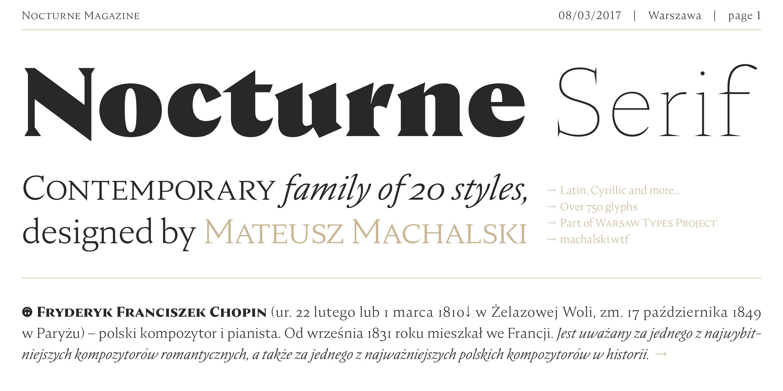 Example font Nocturne Serif #2