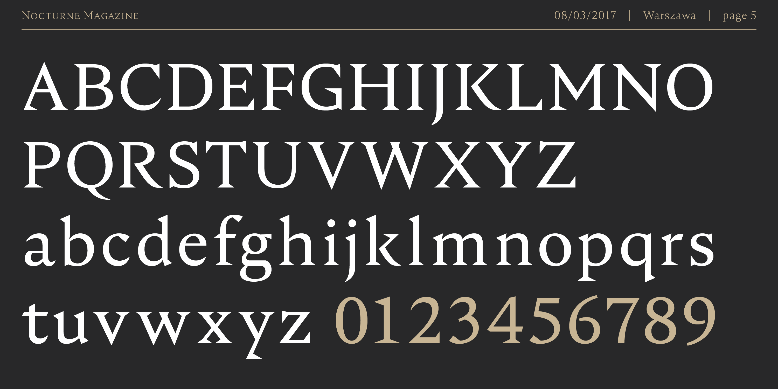Example font Nocturne Serif #5