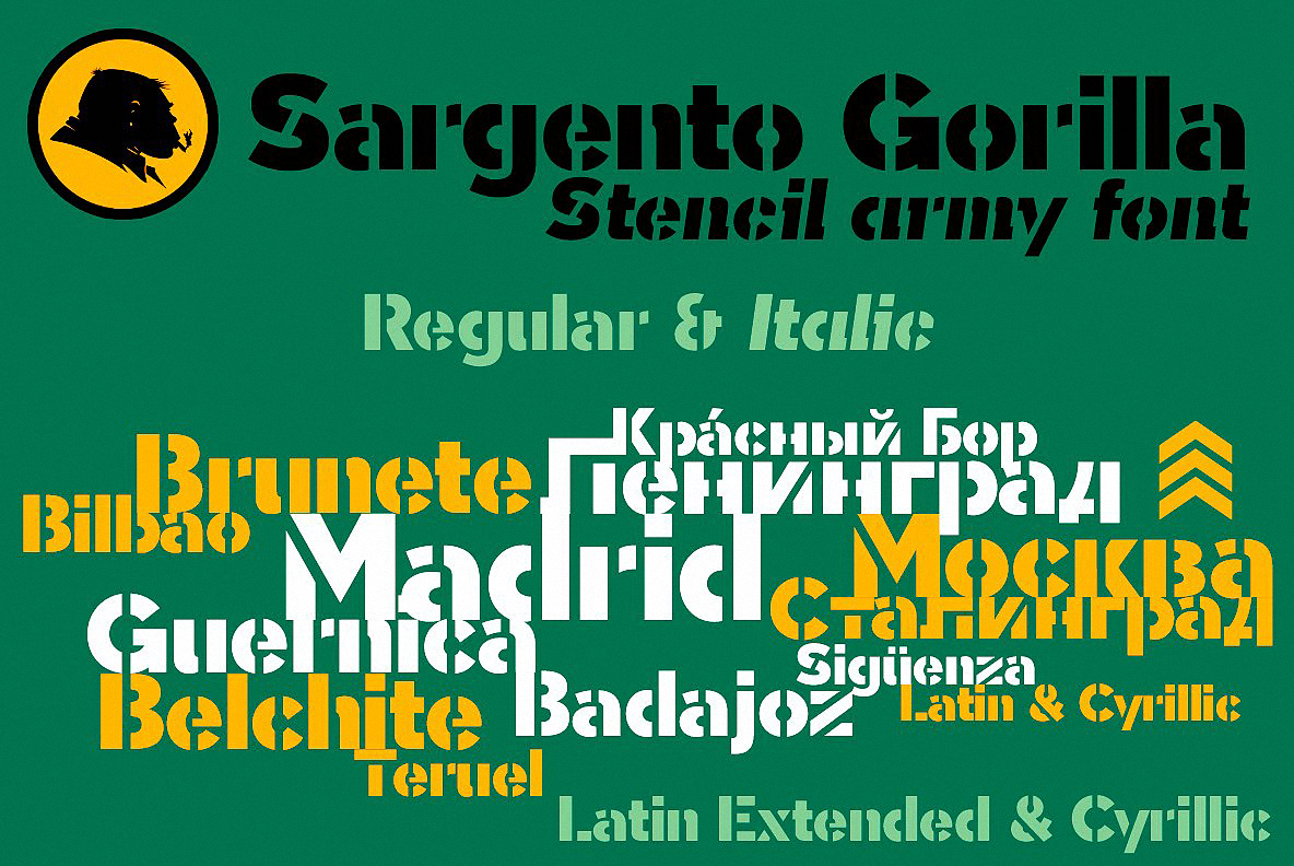 Example font Sargento Gorila #2