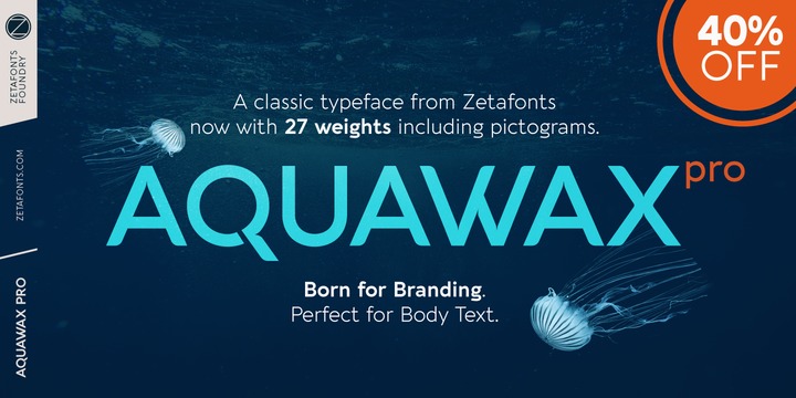 Example font Aquawax Pro #5