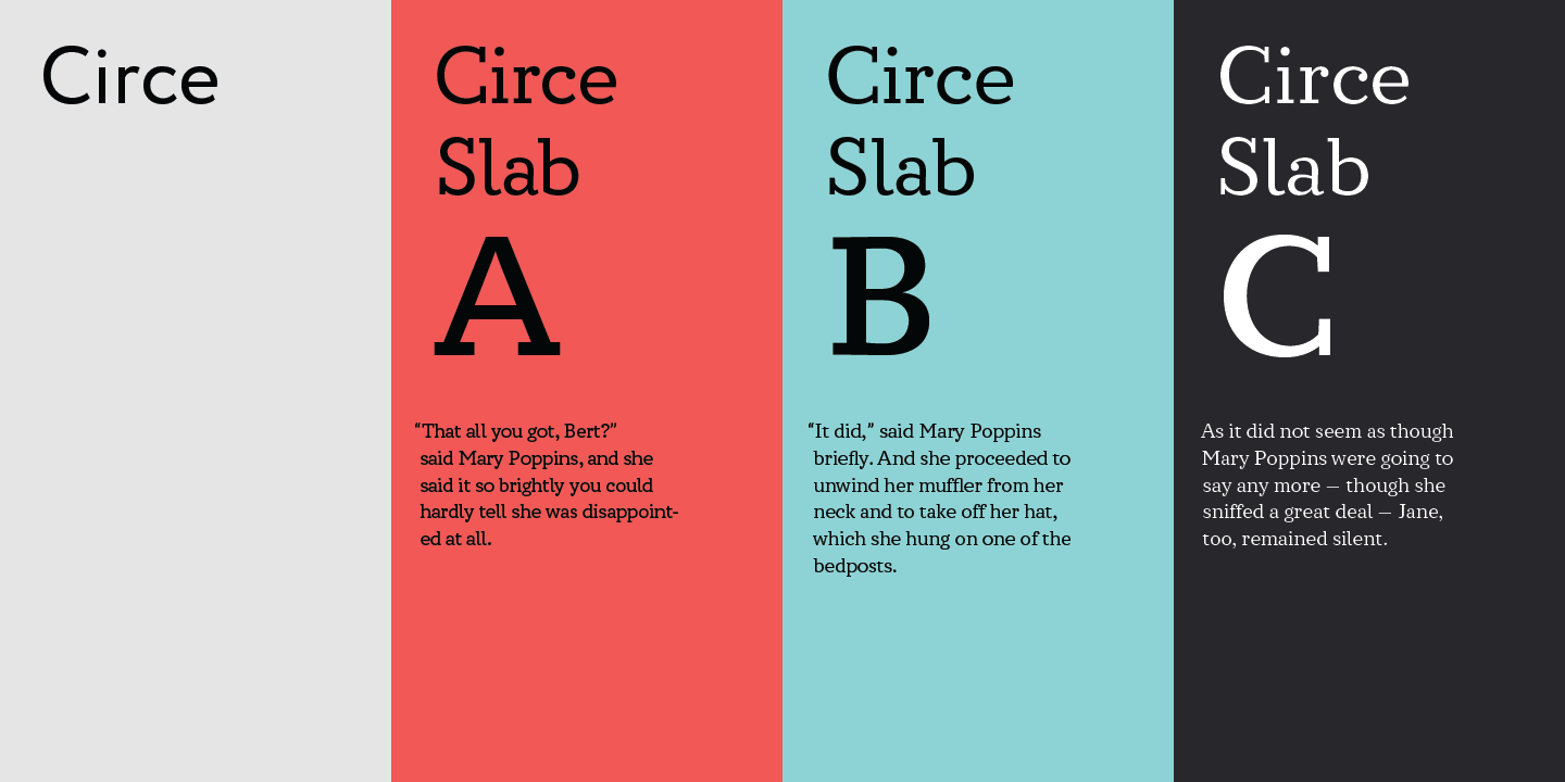 Example font Circe Slab #4