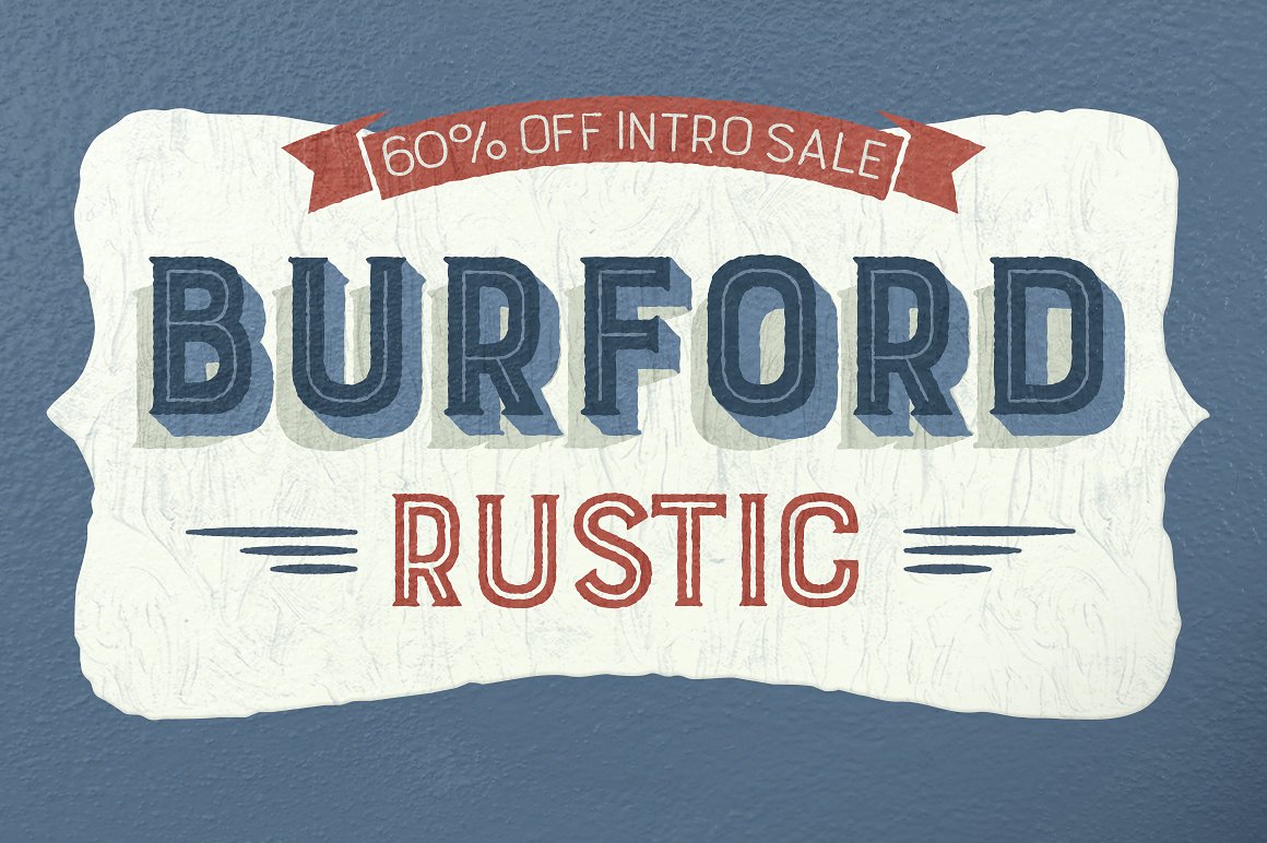 Example font Burford Rustic #5
