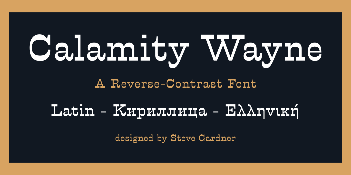 Example font Calamity Wayne #2