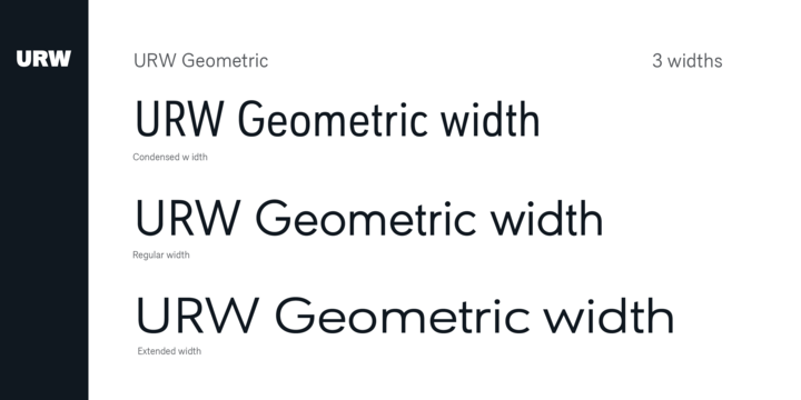 Example font URW Geometric #3