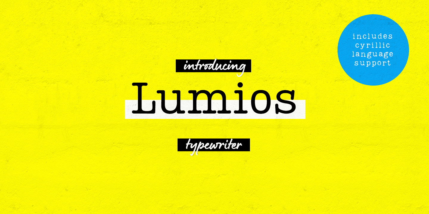 Example font Lumios Typewriter #2