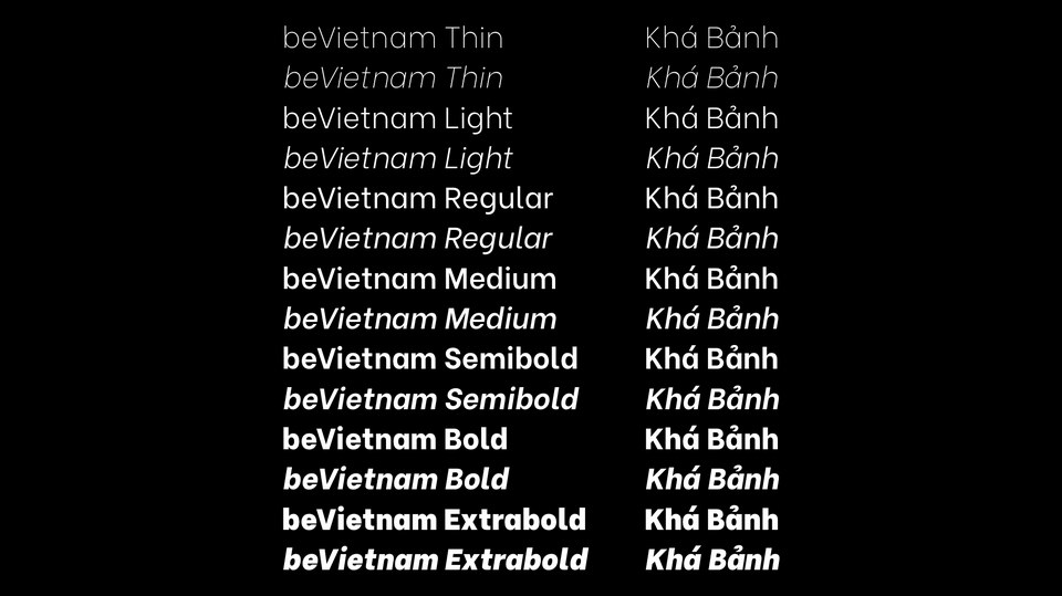 Example font Be Vietnam #2