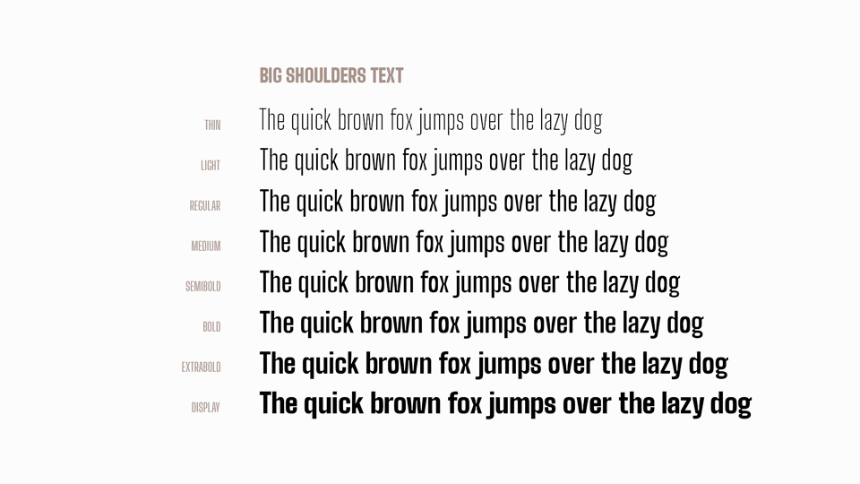 Example font Big Shoulders Text #2
