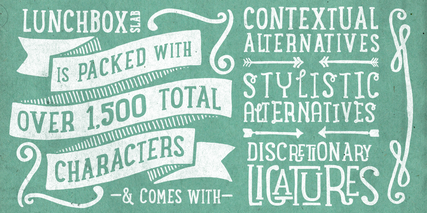 Example font LunchBox Slab #4