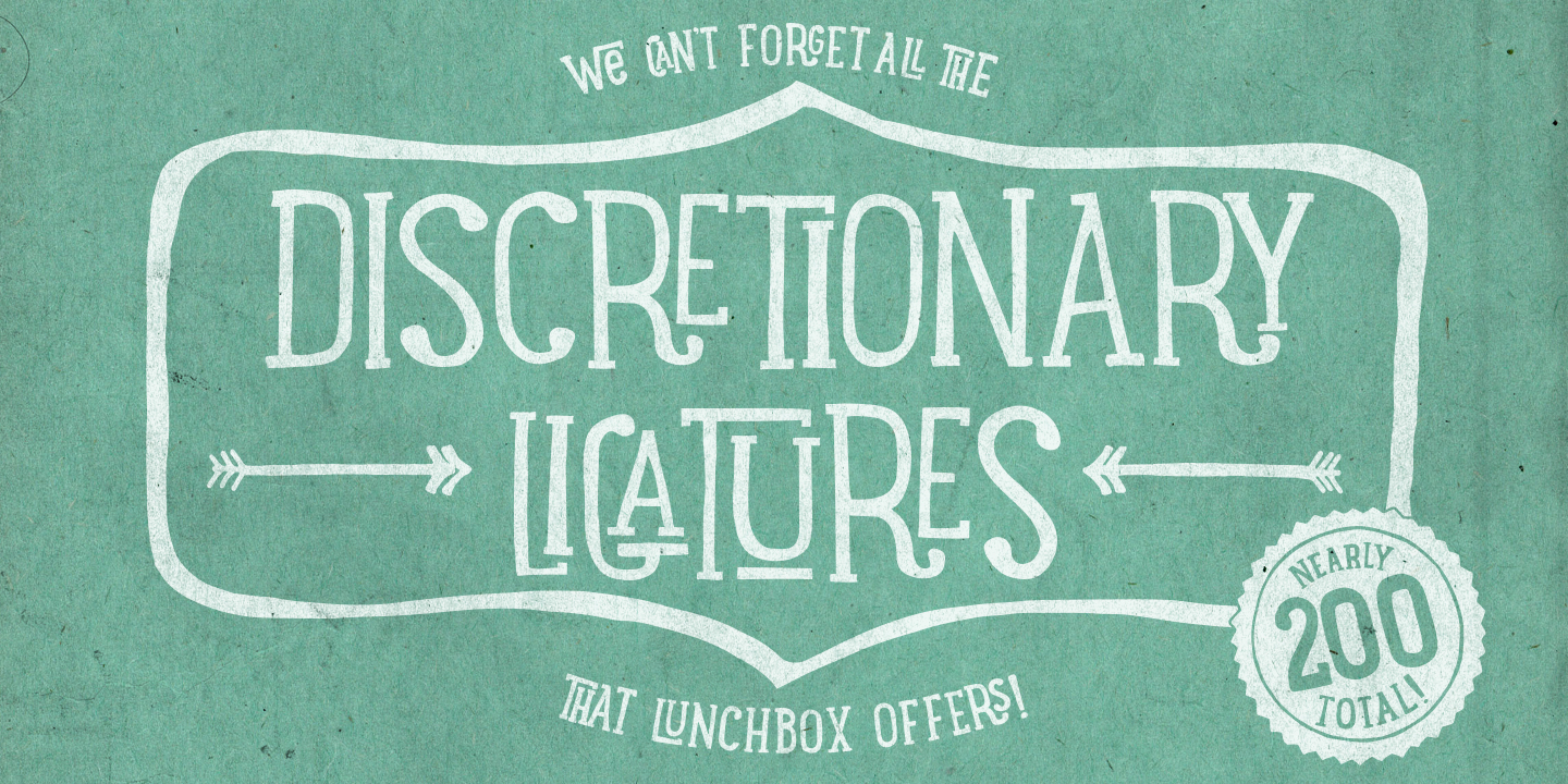 Example font LunchBox Slab #7