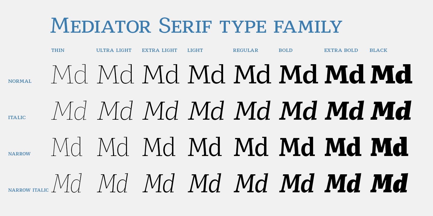 Example font Mediator Serif #6