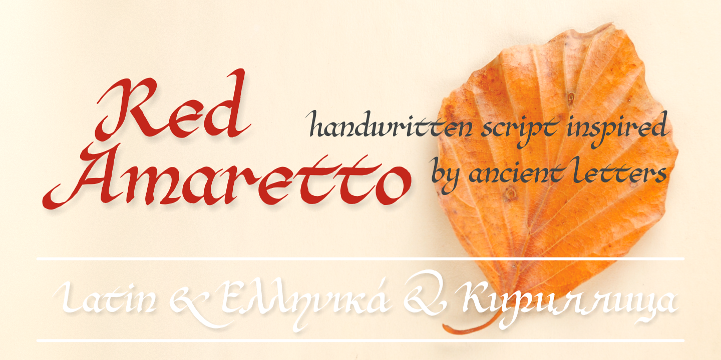 Example font Red Amaretto #3