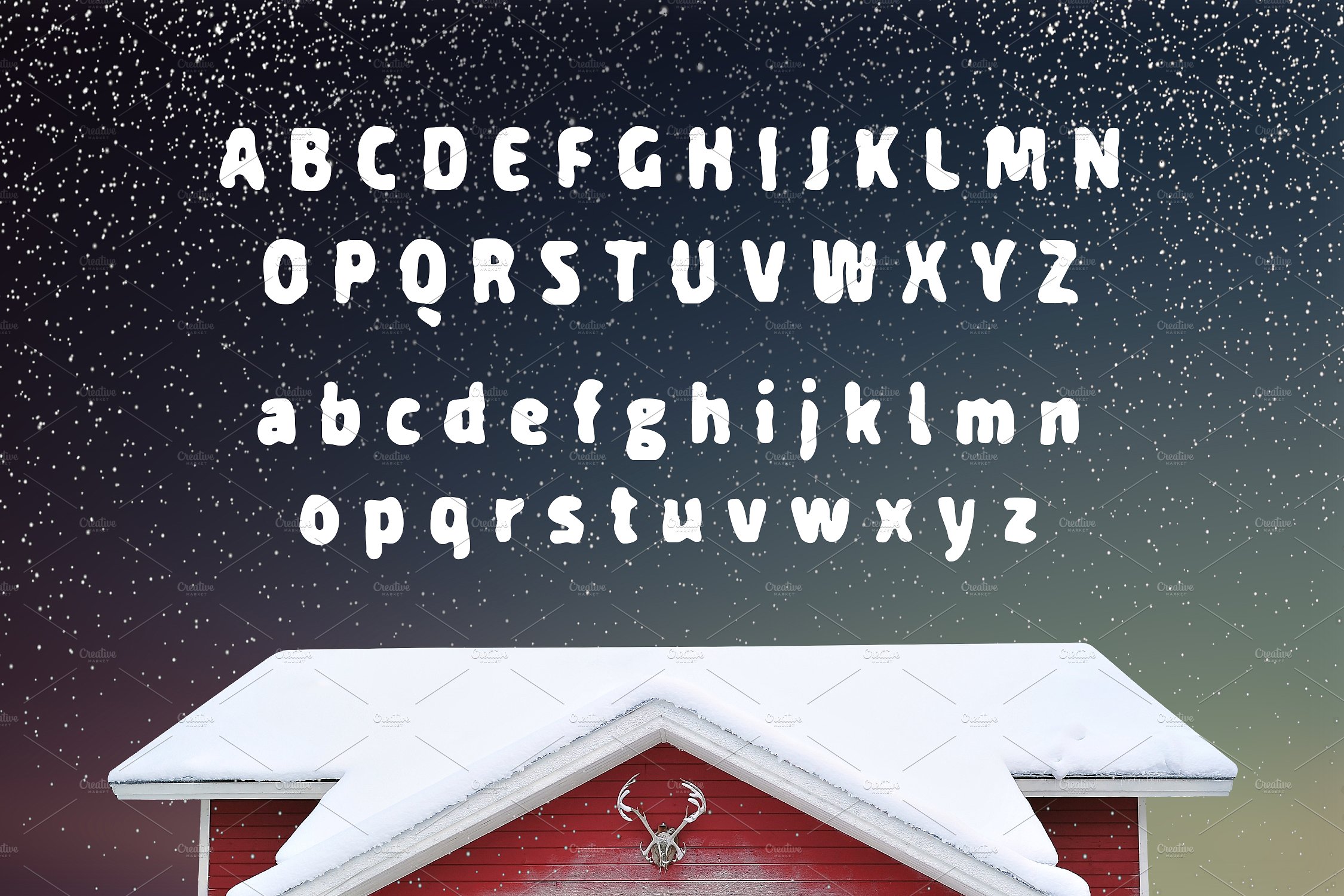 Example font Snow On The Roof #2