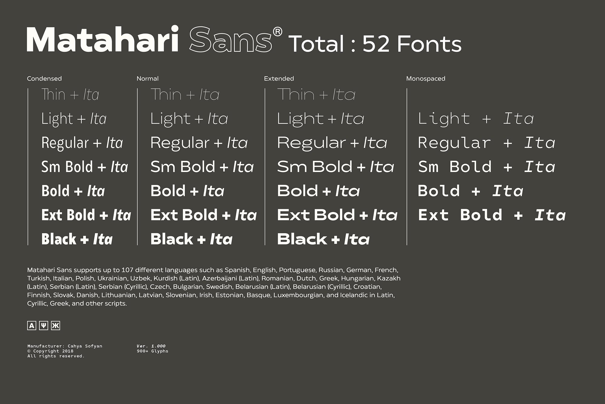 Example font Matahari #5