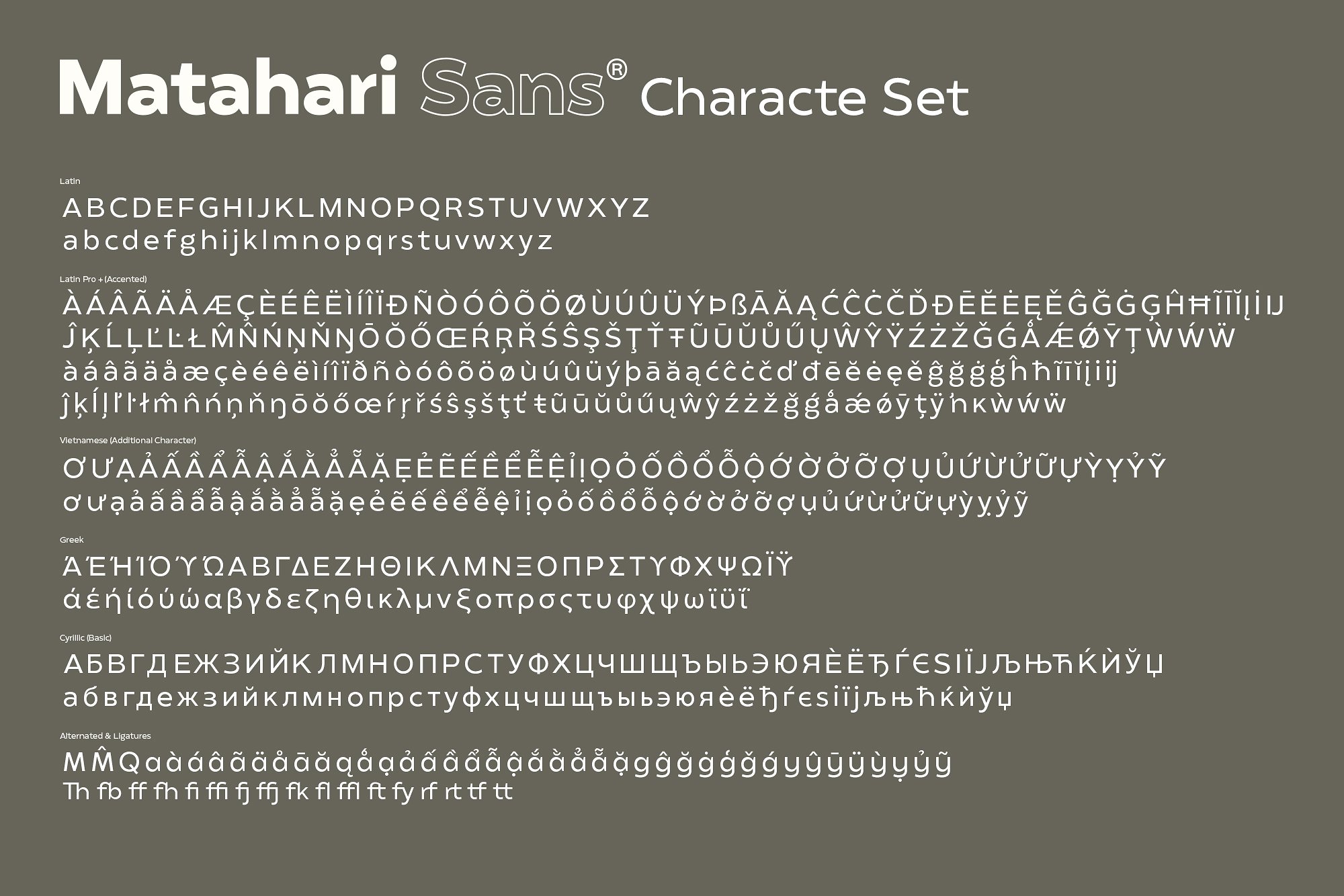 Example font Matahari #7