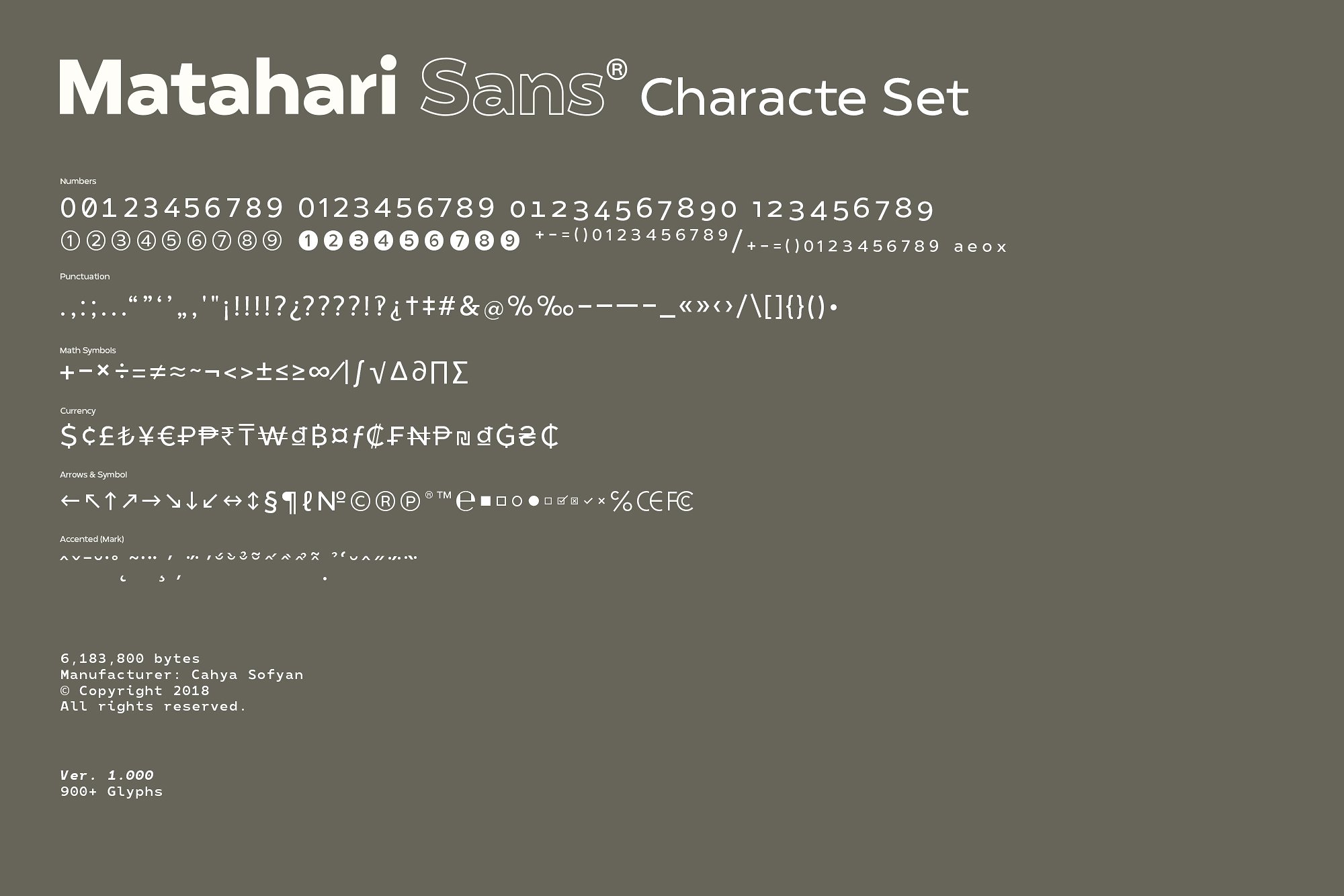 Example font Matahari #8