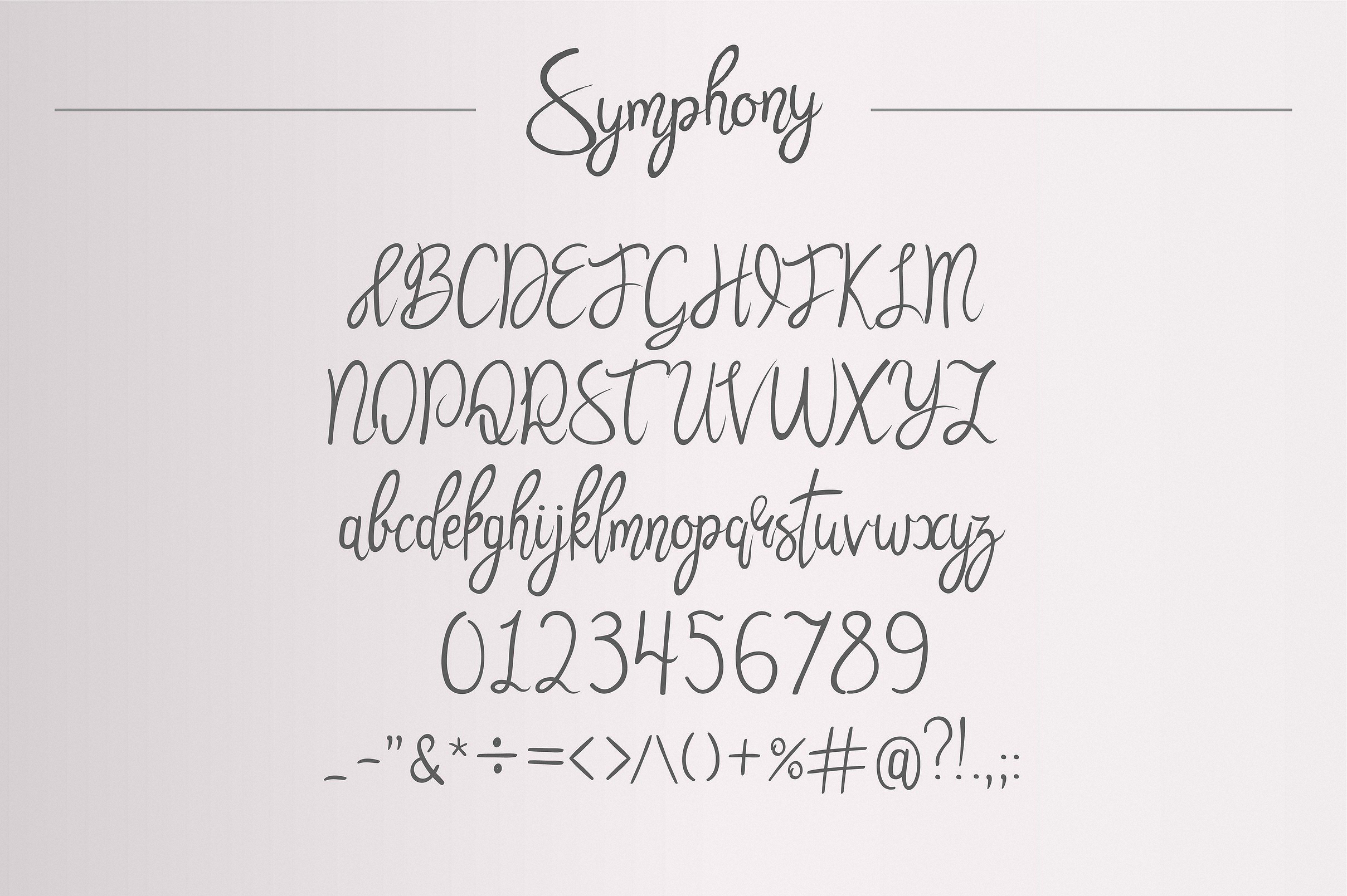 Example font Simphony #2