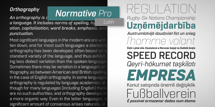 Example font Normative Pro #3