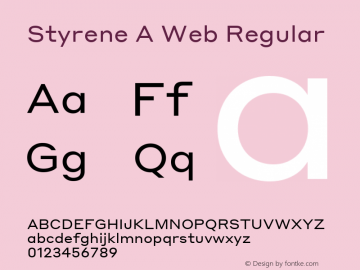 Example font Styrene A Web #2