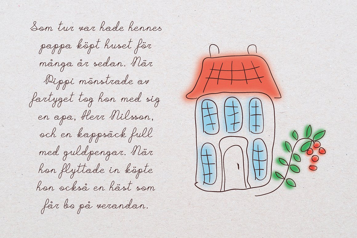 Example font A Little House #4