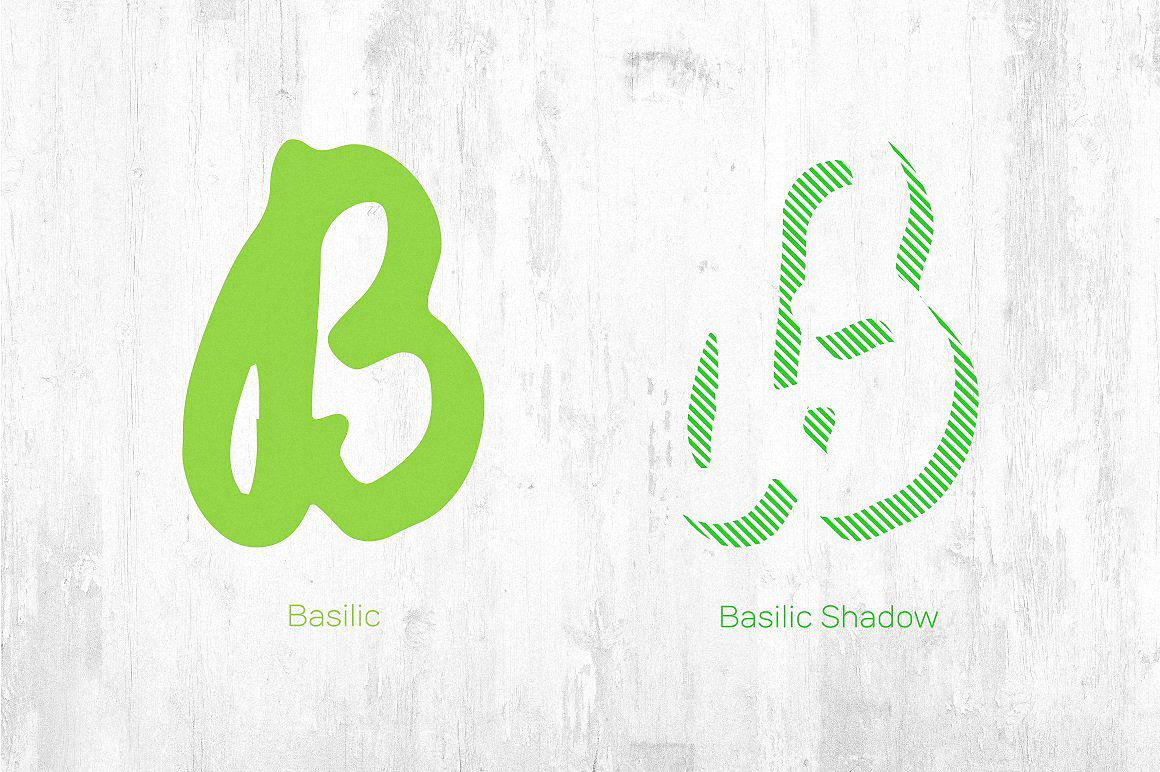 Example font Compotes Basilic #6