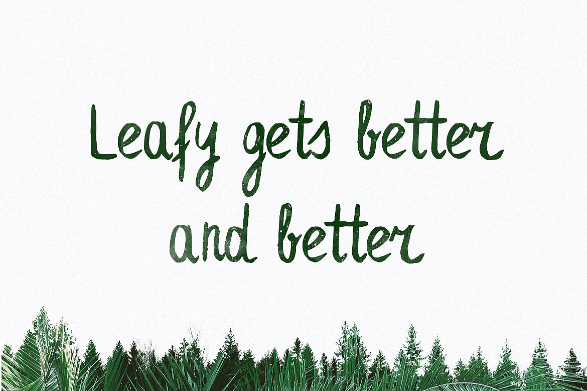 Example font Leafy Extended #7